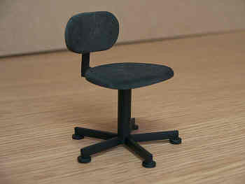 12th scale dollshouse miniature  modern swivel chair