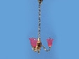 12th scale dollshouse miniature 12 volt 3 armed chandelier