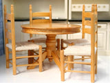 1/12 scale dollhouse miniature kitchen table and chairs