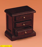 1:12 scale dollhouse miniature bedside cabinet with draws