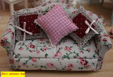 1/12 dollshouse miniature sofa and armchairs country cottage