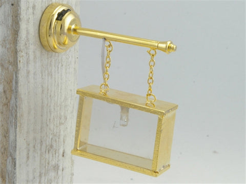 12th scale dollshouse miniature an LED brass sign case