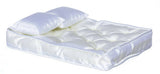 12th scale dollhouse miniature double mattress and pillows