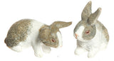12th scale dollshouse miniature pair of rabbits