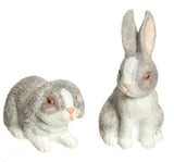 12th scale dollshouse miniature pair of rabbits