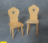 1:12 scale dollshouse miniature chairs & stools 6 to choose from