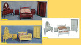 12th scale dollhouse miniature complete bedroom set 3 colours to choose