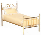 1/12 scale  dollshouse miniature  brass bed