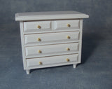 1:12 scale dollhouse miniature white chest of draws