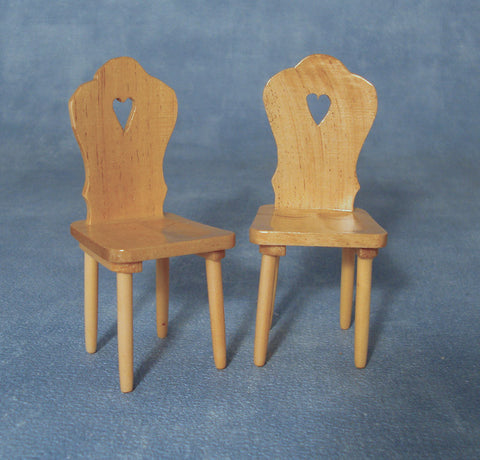 1/12 scale dollhouse miniature pine kitchen chairs