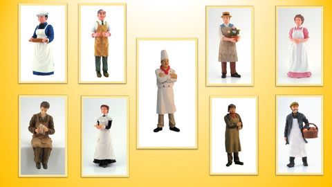 1:12 scale dolls house miniature resin dolls  domestic help & tradesmen 9 to choose from.