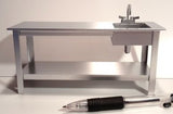12th scale dollhouse miniature preparation bench with sink
