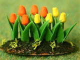 1:12 scale dolls house miniature flower beds in earth 4  to choose from.