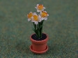 1:12 scale dollhouse miniature flower pots and flowers