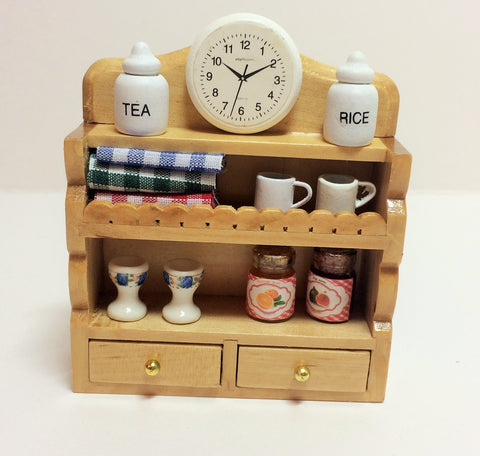 1:12 scale dollshouse miniature O.O.A.K. dressed  kitchen wall dresser 4 to choose from