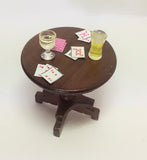 1:12 scale dolls house miniature O.O.A.K. dressed  pub tables 5 to choose from.