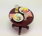 1:12 scale dolls house miniature O.O.A.K. dressed  pub tables 5 to choose from.