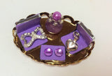 1:12 scale dolls house miniature O.O.A.K handmade jewellery tray 5 choose from (set 1)