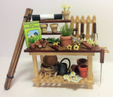 1:12 scale dolls house miniature handmade O.O.A.K potting bench 2 to choose.
