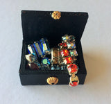 1:12 scale dolls house miniature O.O.A.K handmade jewellery box 4 choose from.