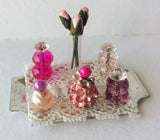 1:12 scale dolls house miniature O.O.A.K handmade perfume tray (2) 4  to choose from.