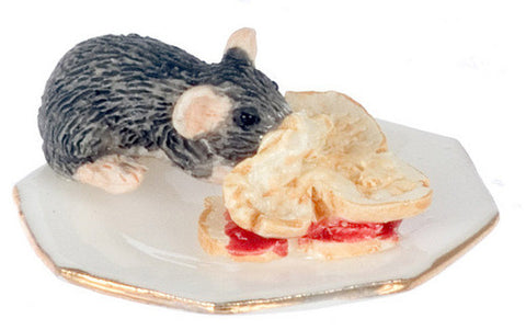 12th scale dollshouse miniature mischievous mice eating