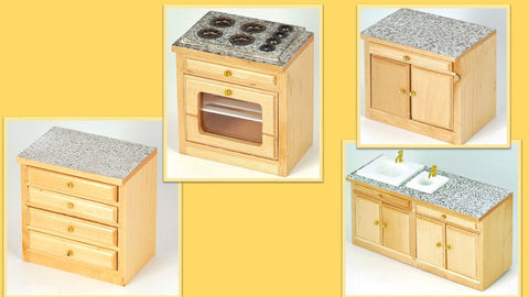 1/12 scale dollhouse miniature kitchen set 4 different items to choose from
