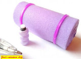 12th scale dollhouse miniature handmade yoga/pilates mat and water bottle various colours