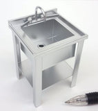 12th scale dollhouse miniature preparation bench with sink