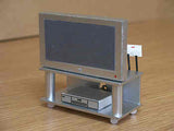 1/12 dollshouse miniature modern widescreen TV on a stand