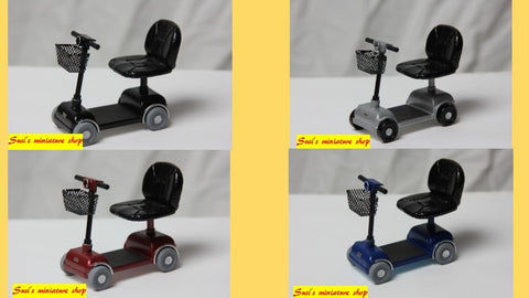 12th scale dollhouse miniature modern handmade mobility scooter