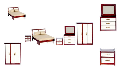 1/12 scale  dollshouse miniature  modern bedroom