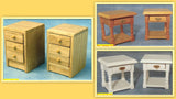 1:12 scale dollhouse miniature pairs of bedside cabinets