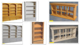 1:12 scale dolls house miniature pine or white  shelving 6 to choose from.