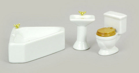 1/12 dollshouse miniature corner bath set