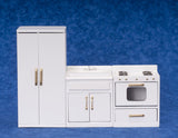 1:12 scale dolls house miniature 3 pcs kitchen set (doors open) 5 to choose.