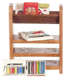 12th scale dollhouse miniature books on shelf