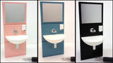1:12 scale dolls house miniature modern wall mounted handwash basin in 3 colours.