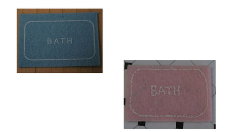 12th scale dollshouse miniature bath mat