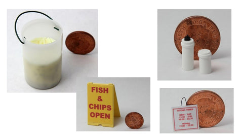 1/12 dollshouse miniature chip shop items