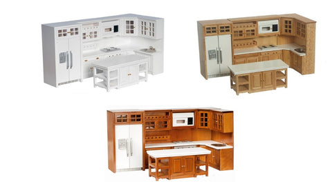 12th scale dollhouse miniature a 8 piece  modern  kitchen set