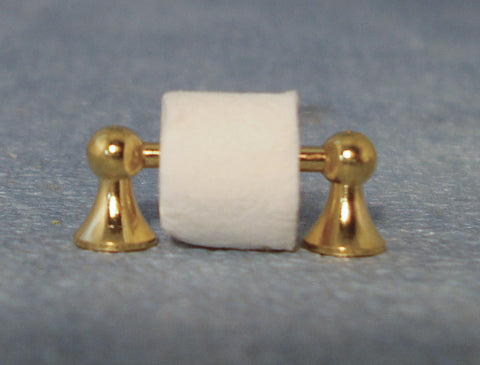 1/12 scale dollhouse miniature toilet roll on holder