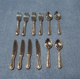 1:12 scale dollhouse miniature selection of cutlery sets