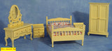 12th scale dollhouse miniature complete bedroom set 3 colours to choose