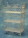 1:12 scale dolls house miniature white wire shelving  3 to choose from.