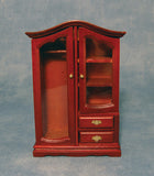 1:12 scale dollhouse miniature mahogany wardrobe
