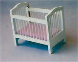 12th scale dollhouse miniature babies cot