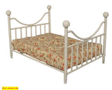 12th scale dollhouse miniature metal double bed 5 colours to choose from
