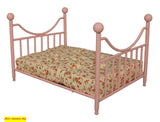 12th scale dollhouse miniature metal double bed 5 colours to choose from