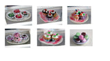 12th scale dollhouse miniature plates of cakes